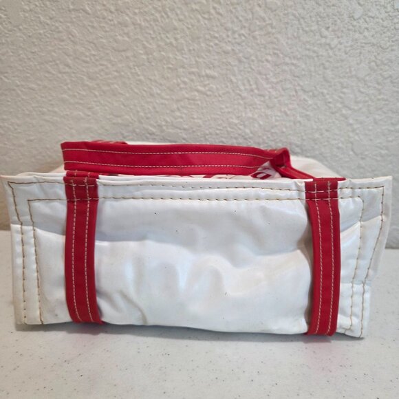Coca Cola Vintage Lunch Box White Vinyl Cooler - Picture 7 of 12